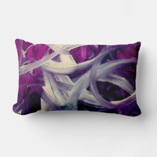 Berry&Brush, Abstract Art Lumbar Pillow