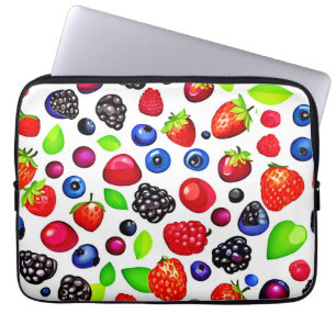 Berry Burst: Fruity Pattern Laptop Sleeve