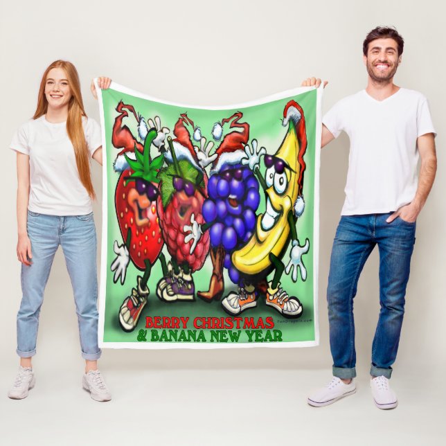 Berry Christmas Fleece Blanket (In Situ)