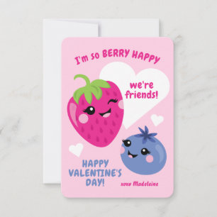 Berry Classroom Valentine Cards for Kids