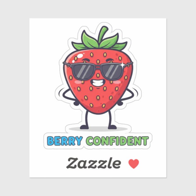 Berry Confident – Cute Strawberry Pun Design (Sheet)