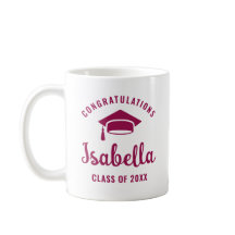 Berry Congratulations Graduation Cap Minimal Chic