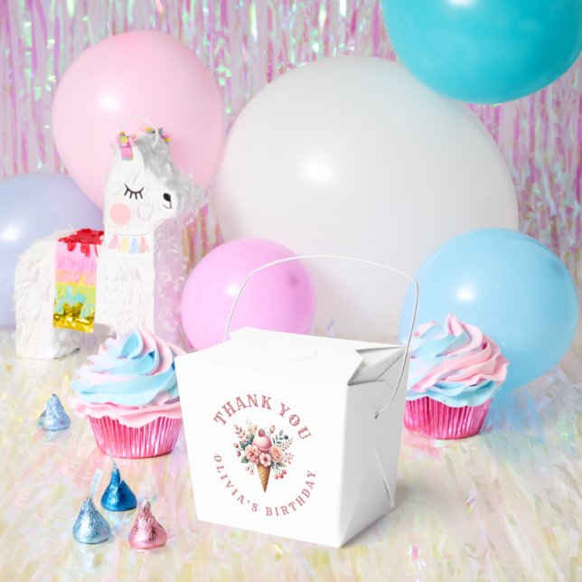 Berry Cool Happy Birthday Ice Cream Party Favor Box (Party)