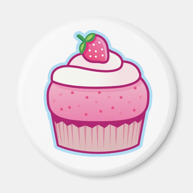 berry cupcake magnet (Front)