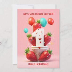 Berry Cute 1er Anniversaire Carte Anniversaire