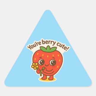 Berry cute Button Triangle Sticker
