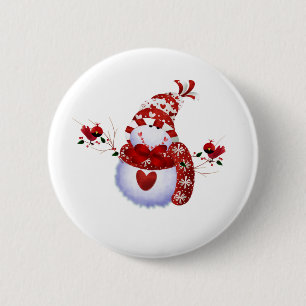 Berry Cute Snowman 2 Inch Round Button