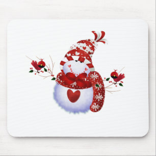 Berry Cute Snowman Mouse Pad