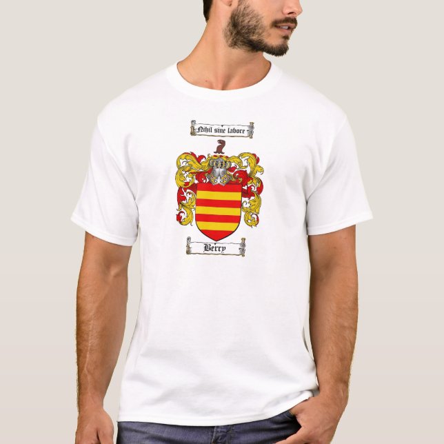 BERRY FAMILY CREST -  BERRY COAT OF ARMS T-Shirt (Front)