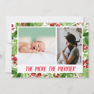 Berry Festive Noël | Photo faire-part de naissance