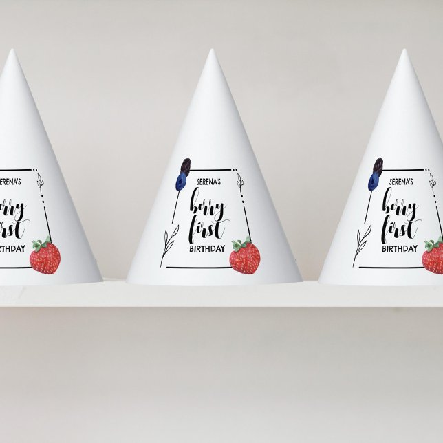 Berry First | 1st Birthday | Mixed Berry Party Party Hat (Creator Uploaded)