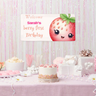 Berry first birthday  banner