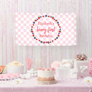 Berry First Birthday Banner