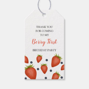 Berry First Birthday Gift Tags
