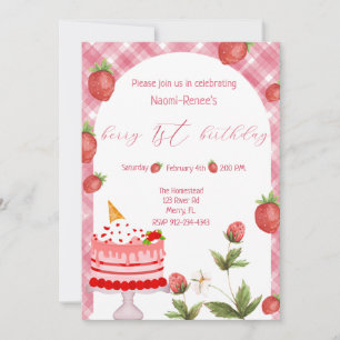 Berry First Birthday Invitation