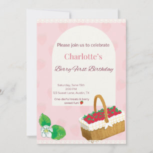 Berry First Birthday Invitation 