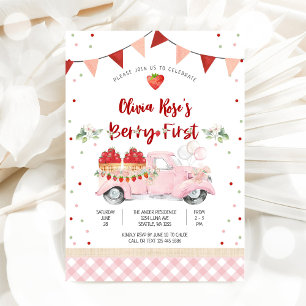 Berry First Birthday Invitation