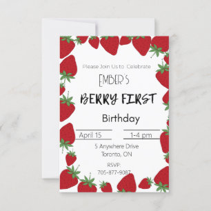 Berry First Birthday Invitation