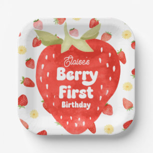 Berry First Birthday Paper Plates