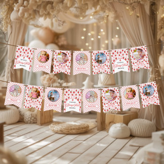Berry First Birthday Party Bunting Flags