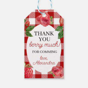 Berry First Birthday Party Favor Gift Tags