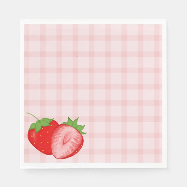 Berry First Birthday Party Napkins (Front)