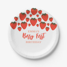 Berry First Birthday Strawberry Design 