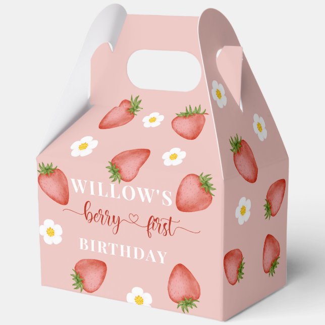 Berry First Birthday Theme Party Boxes (Front)
