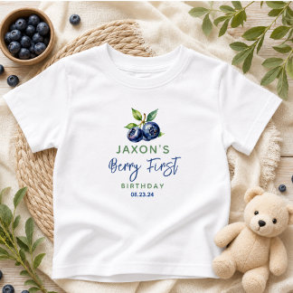Berry First Blueberry 1st Birthday Party Baby T-Shirt