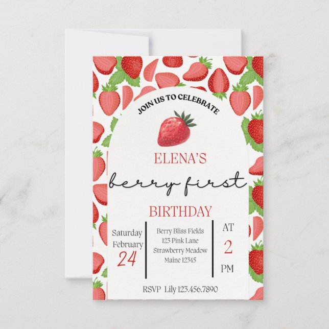 Berry First Invite (Front)