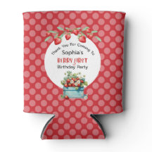 Berry First Strawberry 1st Birthday Party Custom 