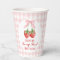 Berry First Strawberry birthday Pink Bow Gingham