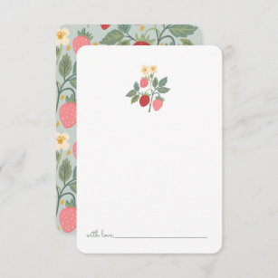 Berry First Strawberry Bouquet Birth Time Capsule  Thank You Card