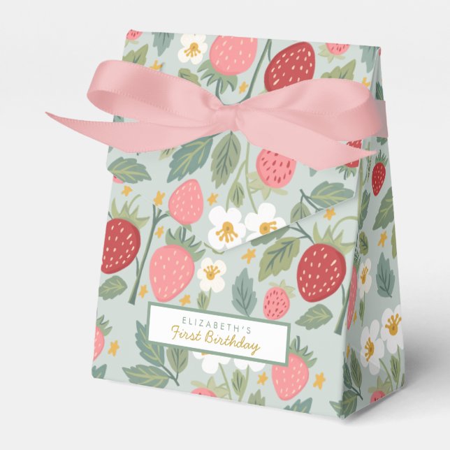 Berry first Strawberry Favor Box (Front Side)