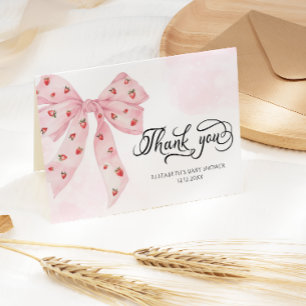 Berry fraise Merci mou Bow rose pâle