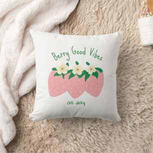 Berry Good Vibes All Day Throw Pillow
