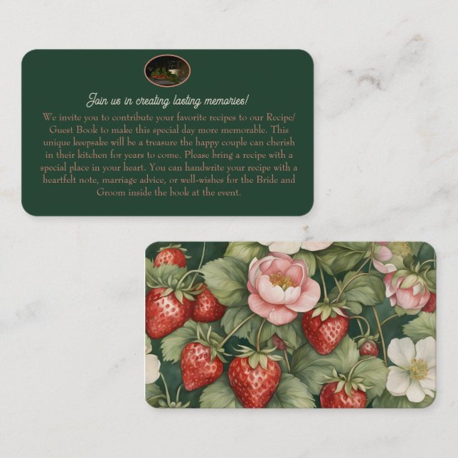 Berry in Love: Recipe Request Enclosure card (Front/Back)