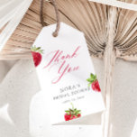 Berry in Love Strawberry Bridal Shower Gift Tags<br><div class="desc">Berry in love bridal shower gift tag with watercolor strawberries and elegant script.</div>