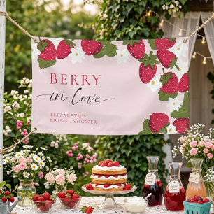 Berry in Love Strawberry Bridal Shower Welcome Banner