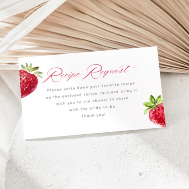 Berry in Love Strawberry Recipe Request Enclosure Card (Creator Uploaded)