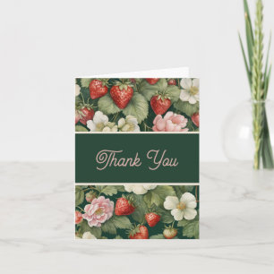 "Berry in Love" Strawberry Thank you card