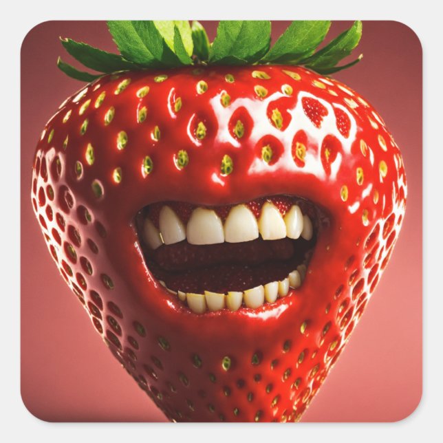 "Berry Laughn : Drôle Stickers fraise" (Devant)