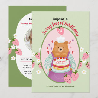Berry Lovely First Birthday Invitation