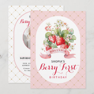Berry Lovely First Birthday Party Invitation