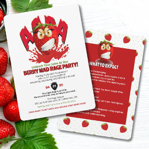 Berry Mad Rage Party Invitation