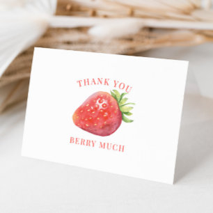 Berry Merci fraise beaucoup Carte de remerciements