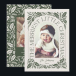 Berry Merriest Little Christmas Arch Photo Holiday Card<br><div class="desc">A unique and modern holiday card featuring an arch photo shape with modern styled typography that curves elegantly around your photo, and original hand-drawn winter foliage artwork. Easily personalize the front and back with your own text and photos using the template provided. To customize even further, click on the “Edit...</div>