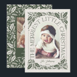 Berry Merriest Little Christmas Arch Photo Holiday Card<br><div class="desc">A unique and modern holiday card featuring an arch photo shape with modern styled typography that curves elegantly around your photo, and original hand-drawn winter foliage artwork. Easily personalize the front and back with your own text and photos using the template provided. To customize even further, click on the “Edit...</div>