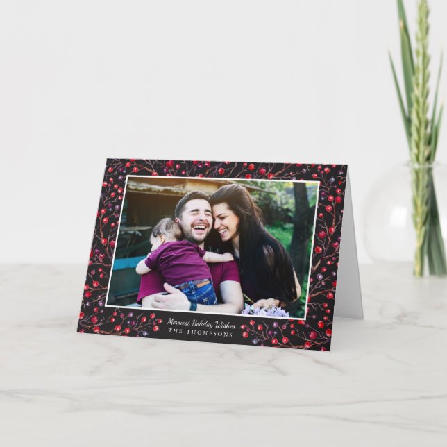 Berry Merry | Carte de voeux de vacances photo (Devant)