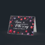 Berry Merry Christmas Greeting Card<br><div class="desc">Send fun,  stylish holiday greetings this year with these "Berry Merry" Christmas cards by Orabella Prints!</div>